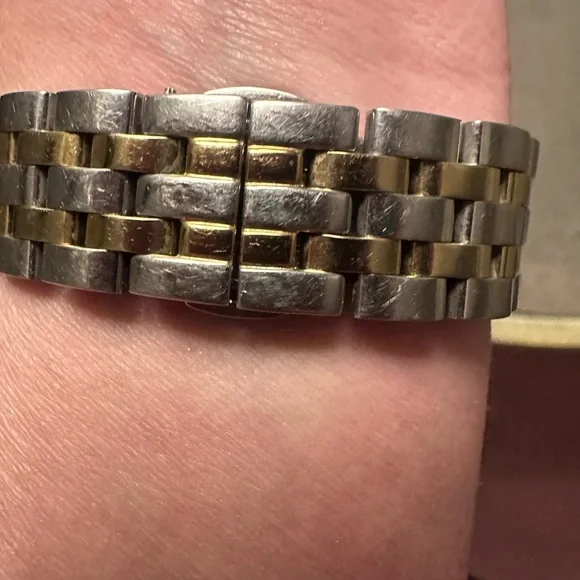 Kate Spade Watch Silver, Gold, Opal Face, Diamond Accents, Elegant, Gently Loved - Picture 12 of 16